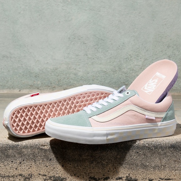 Washout Peach Blue Washout Old Skool Pro Shoes Vans Old Skool Pro